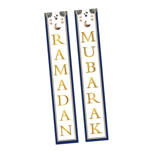 Ramadan Mubarak Porch Sign Eid Mubarak Banner Para Fiesta Decoración Interior Estilo C