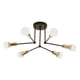 thumbnail image 5 of Lámpara De Techo De 6 Luces Lámpara De Hierro Nórdica Para La Decoración Del Dormitorio Del Hogar Negro Dorado, 5 of 5