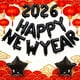 thumbnail image 5 of Globos Feliz Año Nuevo 2026 40 Cm Negros, 5 of 7