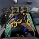 thumbnail image 2 of Luxury Peacock Feather Print Quilt Duvet Cover Set Pillowcase 3-Piece Bedding Set, 2 of 5