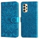 thumbnail image 1 of Funda tipo cartera FOXDOCK para Samsung Galaxy A13 4G , diseño girasol en relieve, cuero PU, cierre magnético, soporte y tarjetero, 1 of 5