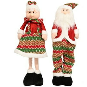 Genérico - Muñeco Navideño Patas Largas 82Cm Rojo/Verde