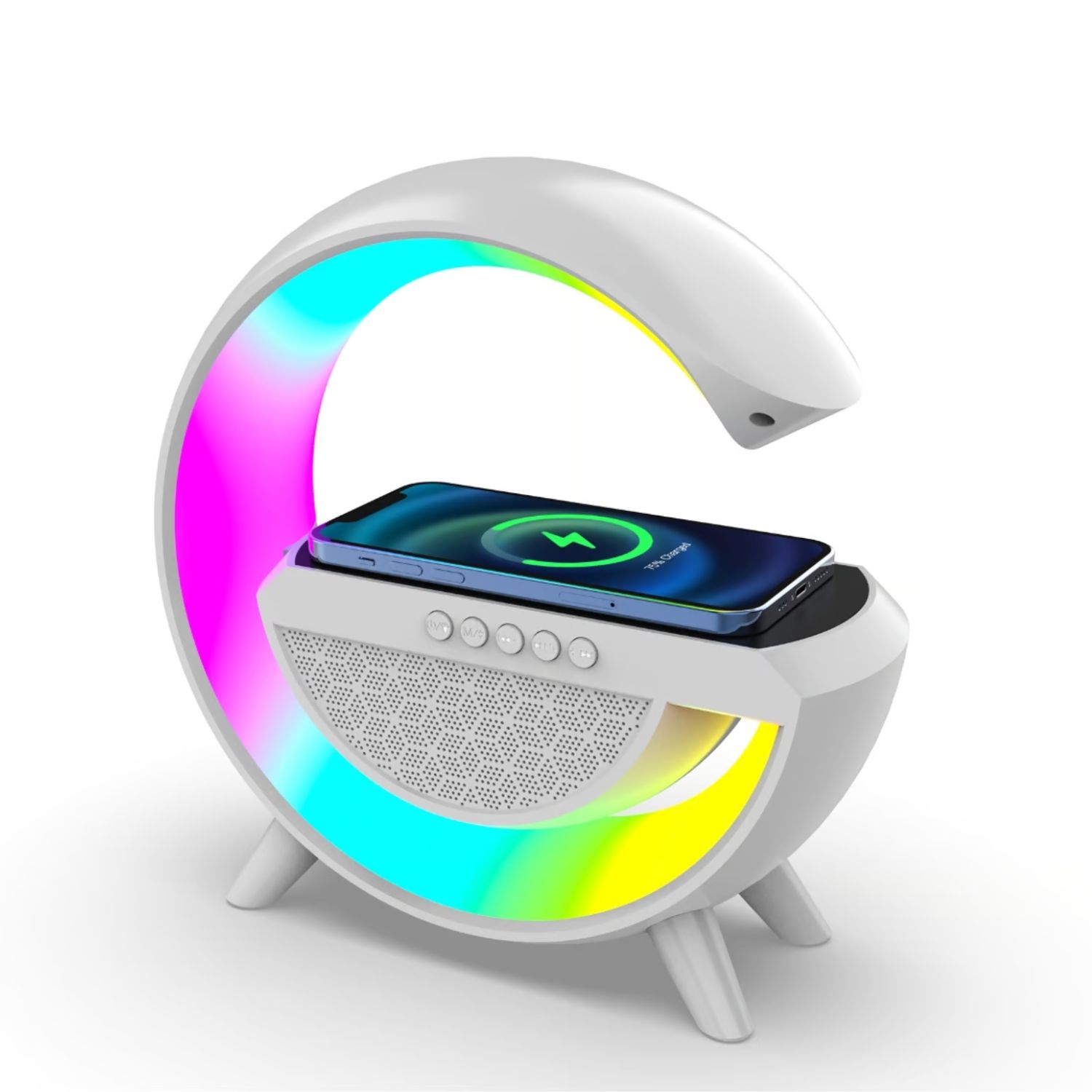 Genérico - Lámpara De Mesa Inteligente Altavoz Bluetooth Usb Bt