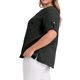 thumbnail image 4 of GRACE & GRANDEUR Camisas de Mujer Tallas Grandes Cuello Mao Escote en V Manga Corta hasta el Codo Blusas con Botones Textuales y Bolsillo 2X Negro, 4 of 6
