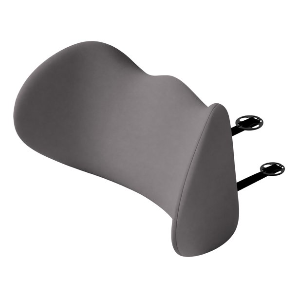 REGALWOVEN Almohada de Soporte Lumbar de Algodón para Oficina y Viajes Comodidad Gris Oscuro 17.3x4.3x7.5 pulgadas
