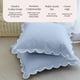 thumbnail image 3 of Funda de almohada BEBE BASK azul festoneada, 100% algodón, 45 x 45 cm, juego de 2, 3 of 9