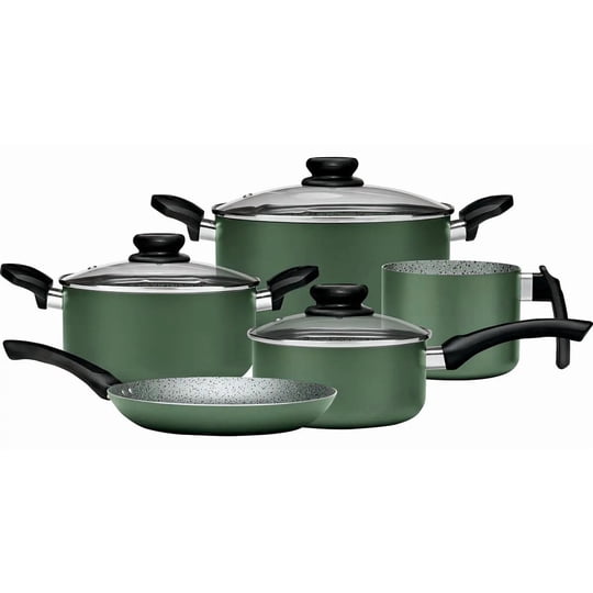 Bateria De Cocina Ollas Antiadherente 8 Piezas Panelux Verde