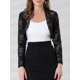 thumbnail image 5 of INSPIRE CHIC Bolero Abierto de Encaje Floral Transparente para Mujer, Cárdigan Corto 3XL Negro, 5 of 7