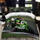 thumbnail image 1 of Motorcycle Rider Bed Duvet Cover Set Calico Twin Size Comforter Cover Bedding Set Single Soft Polyester Quilt Cover Bed Sheets, 1 of 5