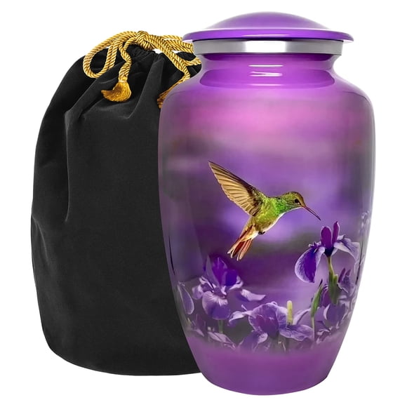Urna funeraria Trupoint Memorials Peace Hummingbird Purple