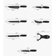thumbnail image 3 of Set Cuchillos 7 Piezas Juegos Cuchillos Asado Cocina, 3 of 4