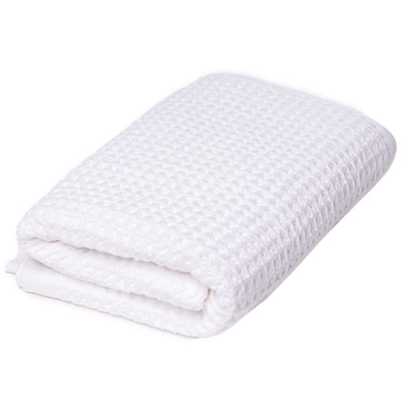 Toalla de mano SUTERA Waffle para baño, algodón pima blanco