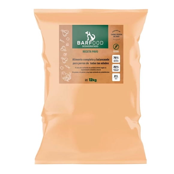 Alimento Deshidratado Adulto Raza Grande Pavo 12 Kg