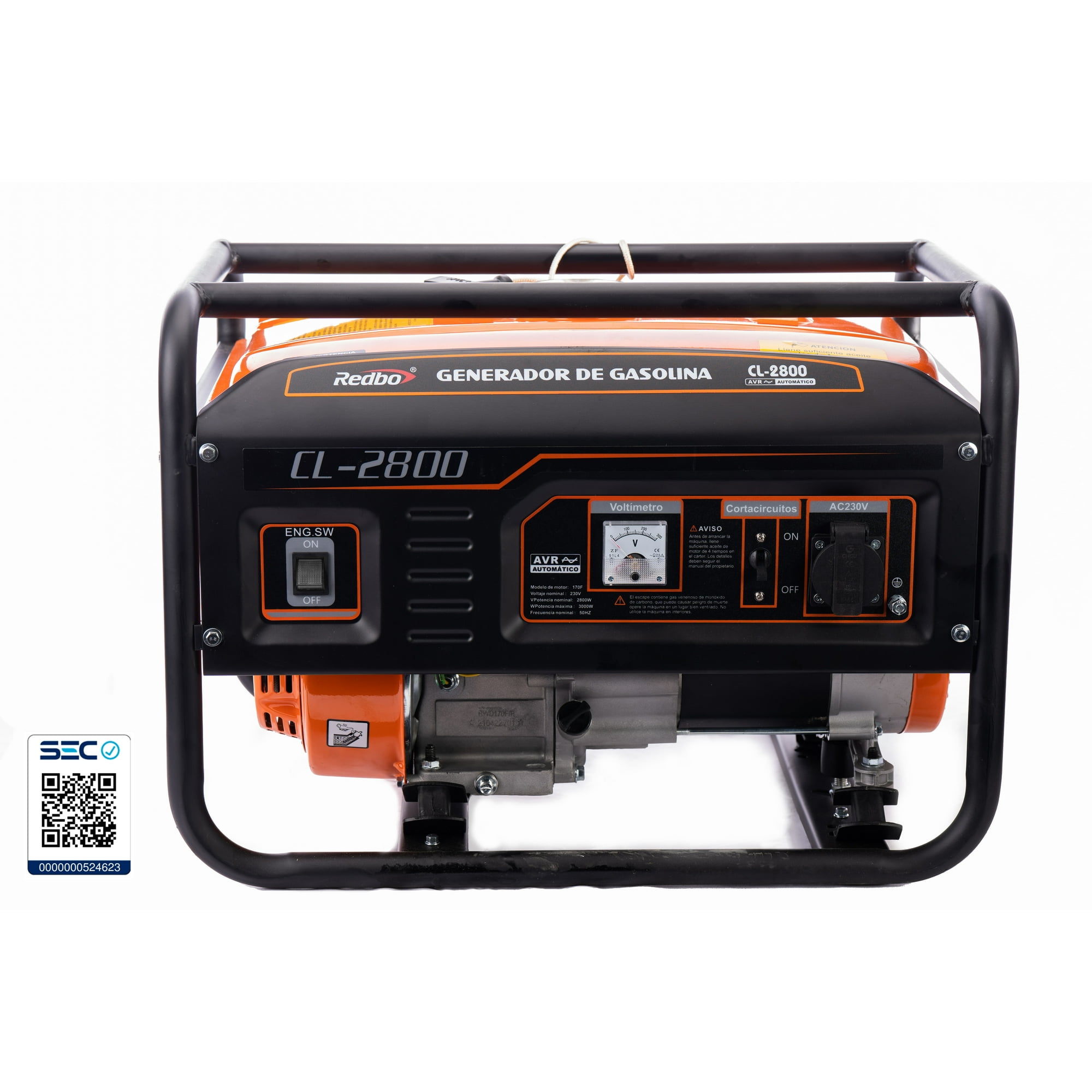 Redbo - Generador Gasolina 2,8/3,0 Kw/kva Partida Manual