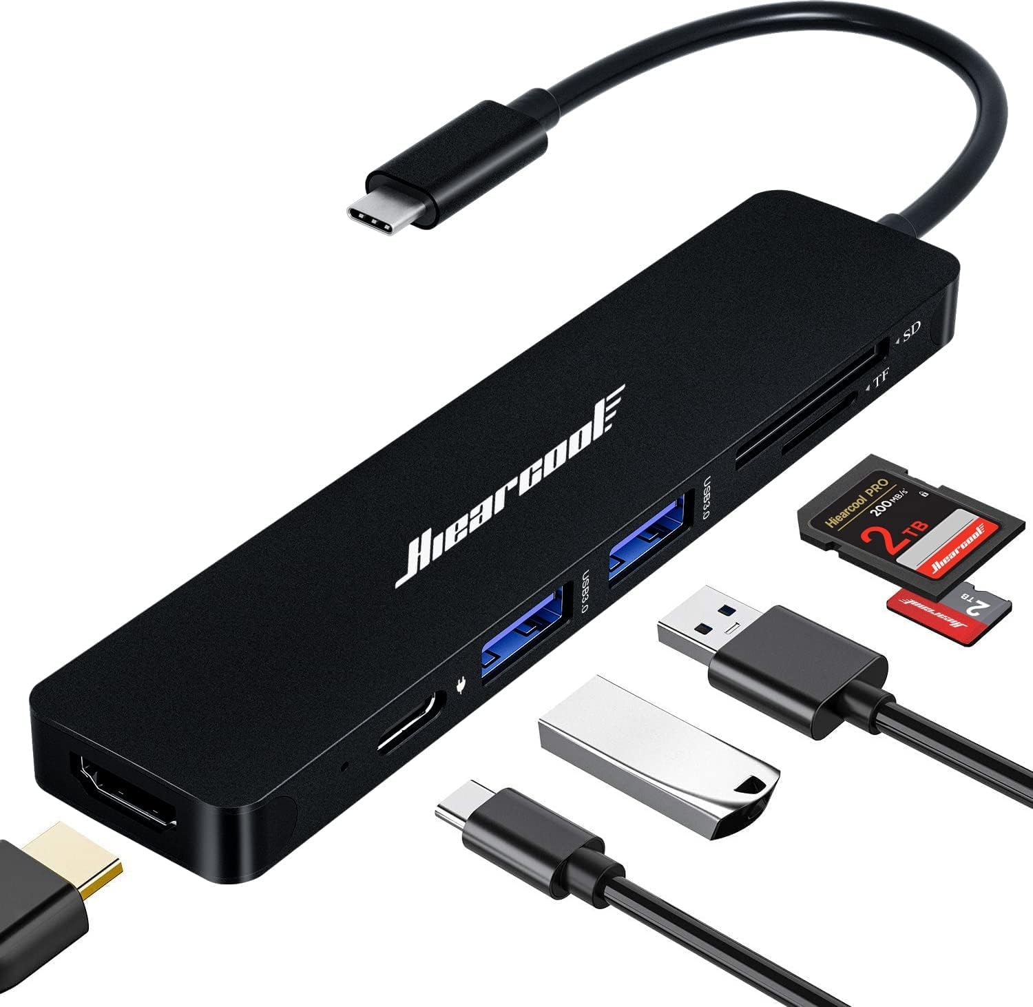 Adaptador Multipuerto Usb C Hub Hiearcool Para Macbook Pro/Air