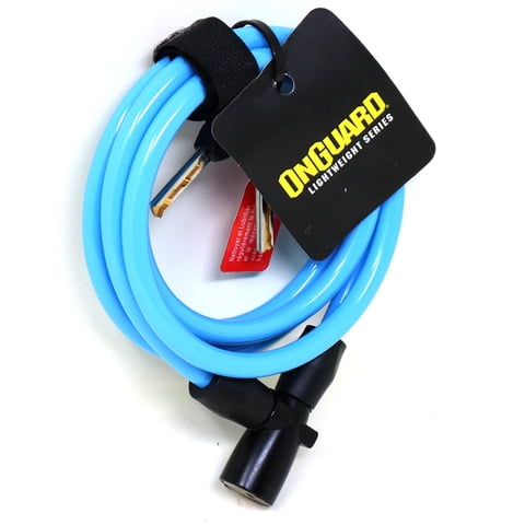 On Guard - Candado Onguard Llave Espiral Lightweight 150Cmx8Mm Azul