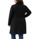 thumbnail image 3 of Abrigos de invierno para mujer de talla grande de Agnes Orinda, abrigos de guisante midi con solapa de un solo pecho y cinturón, con bolsillo, 1X negro, 3 of 6