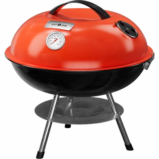 Parrilla De Gas One 36 cm Roja Con Termómetro