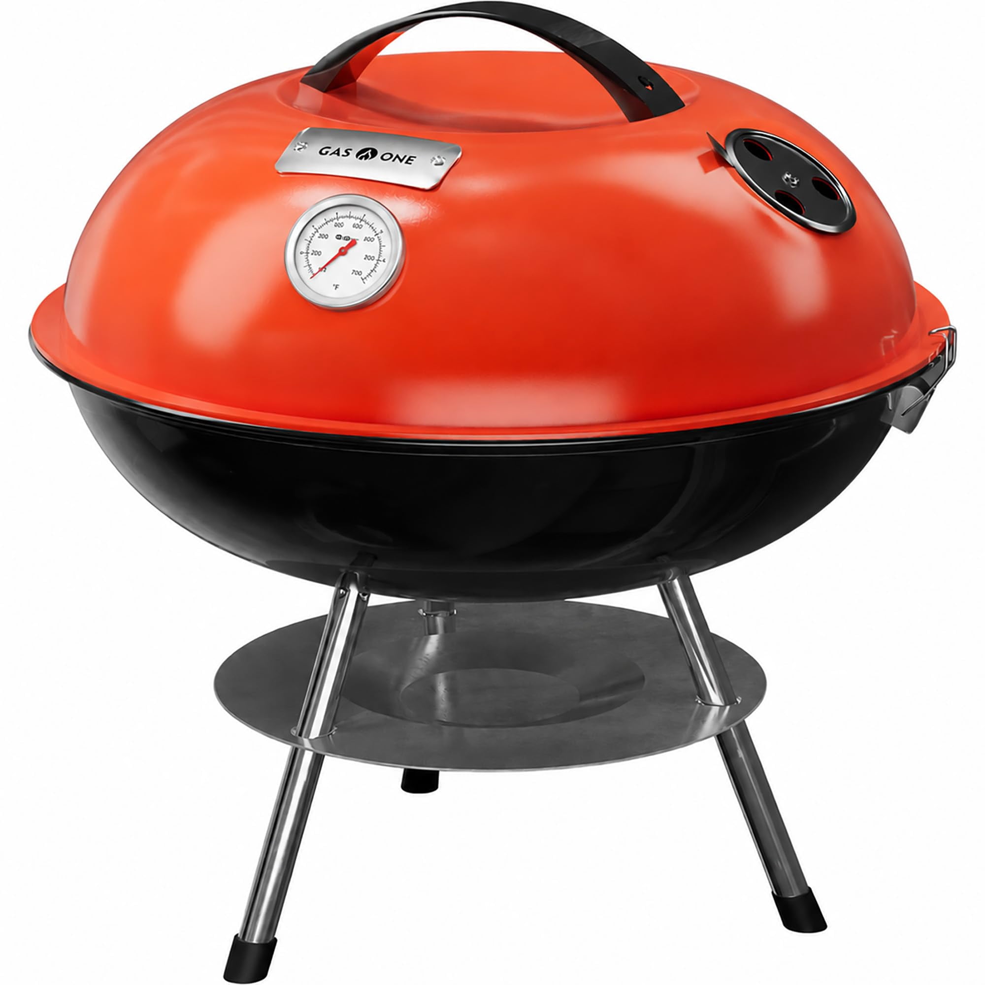 Parrilla De Gas One 36 cm Roja Con Termómetro
