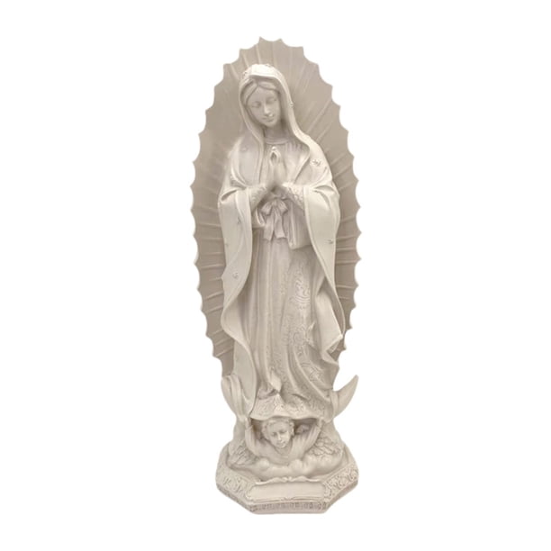 Estatua de la Santísima María, elegante figura, accesorio para el hogar, coleccionable, capilla católica, decoración navideña para el hogar, adorno pa Estilo F