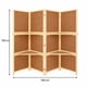 thumbnail image 2 of Biombo Resistente 4 Paneles Bambu Tejido 160cmx170cm Bambú Marrón, 2 of 3