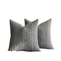 Genérico - Pack De 2 Fundas De Cojines Diseño De Maiz 45Cm X 45 Cm Gris