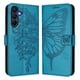 thumbnail image 1 of Funda cartera mariposa para Samsung Galaxy A26 5G con soporte y ranuras para tarjetas Azul, 1 of 5