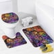 thumbnail image 4 of La película de los Casagrande-theme 4-Piece Shower Curtain Set with Rugs, Waterproof Bathroom Decor Set Includes Bath Mat, U-Shaped Rug, Toilet Lid Cover and Curtain with Hooks, 4 of 6