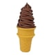 thumbnail image 1 of Cono de helado falso, muestra de exhibición de juguetes de comida de imitación, helado de imitación para exhibición, decoración de escritorio, accesor Marrón, 1 of 5