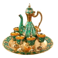 Bothyi - Juego De Cafetera Turca, Juego De Tetera Para Comedor, Mesa De Gabinete, Áurea Y Verde