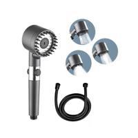 Genérico - Ducha De Mano De Alta Presión Turbo-Cargado 3 Modos