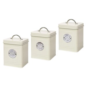 Magideal - 3 Piezas De Botes De Cocina Decorativos Con Tapas Decoración De Granja Organizador Multifunción Hermético Té Azúcar Café Contenedor Para Sala De Estar