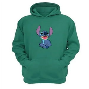 Genérico - Polerón Canguro Extraterrestre Azul Verde Aguamarina Talla Xs Unisex
