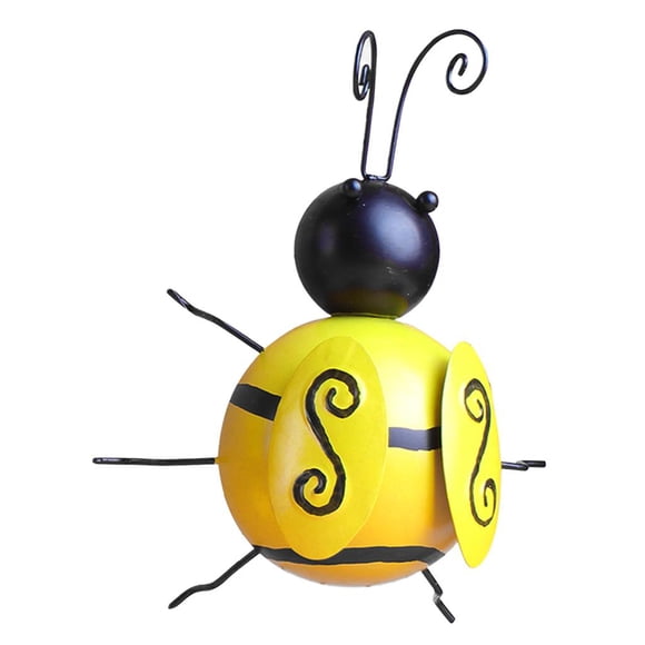 Metal Bumble Bee Acentos De Jardín Estatua De Pared Cerca Adorno De Césped 14x11x6cm