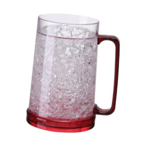 Magideal - Jarra De Cerveza De Doble Pared, Jarra De Agua Con Asa, Taza De Jugo, Taza De Hielo, Taza Para Beber Para Cumpleaños, Hogar, Dormitorio, Inauguración Rojo