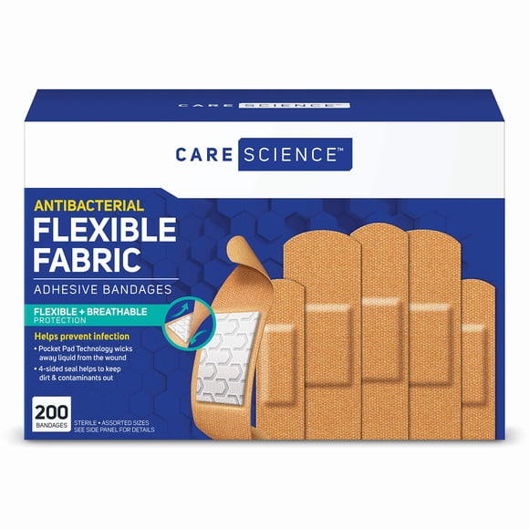 Curitas Adhesivas Care Science 200 unidades Tela Flexible