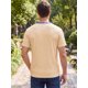 thumbnail image 3 of INSPIRE CHIC Camisetas Henley de Hombre de Manga Corta Casual Elástica Texturizada XXL Caqui, 3 of 5