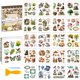 thumbnail image 1 of GLOBLELAND Stickers Vintage Naturaleza 20 hojas 152 pz 16.5 x 14.5 cm, 1 of 3