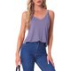thumbnail image 1 of INSPIRE CHIC Camisolas sin mangas para mujer de regreso a clases, pijamas, capa base, tirantes finos, camiseta sin mangas con cuello en V para dormir, M Morado, 1 of 6