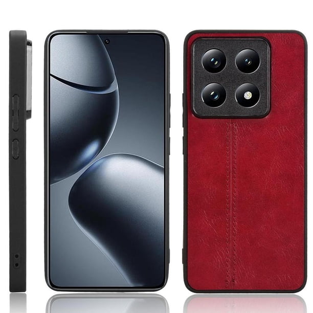 Funda Cartera Desmontable para Xiaomi 14T Pro con Soporte y Ranuras Rojo