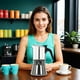 thumbnail image 2 of Cafetera de café espresso LAOION para moka, 6 tazas, vidrio y acero, 2 of 3