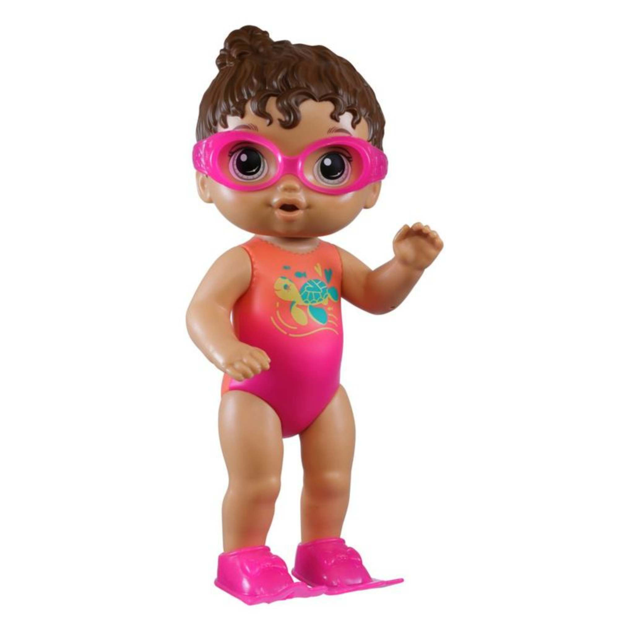 Muñeca Baby Alive La Nadadora Sunny Pelo Castaño.