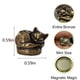 thumbnail image 2 of WLHYHH Tope Decorativo de Bisagra con Gato de Bronce, Set de 4, 2 of 7