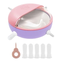 Magideal - Alimentador De Leche Para Cachorros, Cuenco De Alimentación Para Animales Pequeños, Cuenco De Lactancia Para Mascotas Recién Nacidas, Cuenco De Comida , Rosado