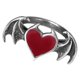thumbnail image 5 of Anillo De Ala De Corazón De Murciélago De Moda Para Regalos De Fiesta De Aniversario De Navidad Rojo, 5 of 5