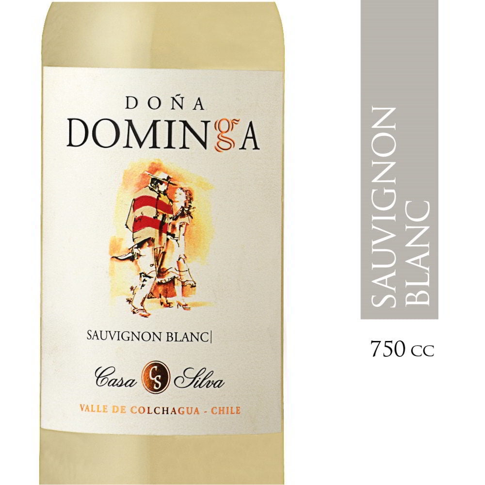 Vino Blanco Sauvignon Blanc Botella 750 cc Doña Dominga