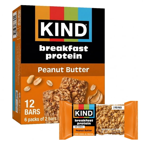 Barra de Proteína KIND Sabor Maní 50 g Textura Chewy