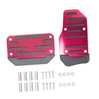 Ioensy - 2X Almohadillas De Pedal De Coche Repuestos Accesorios Para Automóviles Kit De Pedal De Embrague De Freno Genérico Rojo
