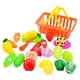 thumbnail image 2 of 16 Uds. Juegos De Comida Para Juego De Imitación Juguetes De Juego De Rol Para Cortar Comida Falsa Cesta Amarilla, 2 of 5