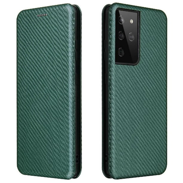 Funda Flip para FOXDOCK Samsung Galaxy S21 Ultra - Funda magnética de negocios, funda protectora delgada